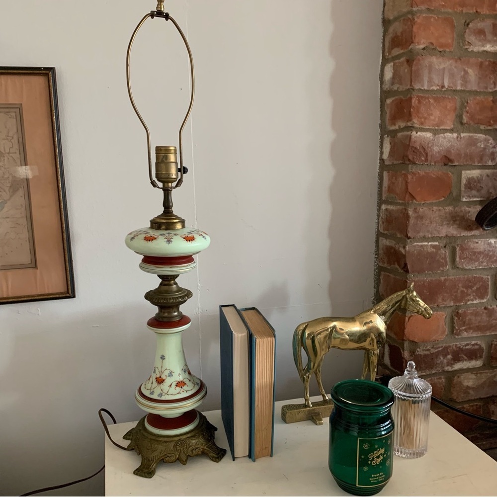 Antique Porcelain Victorian Table Lamp